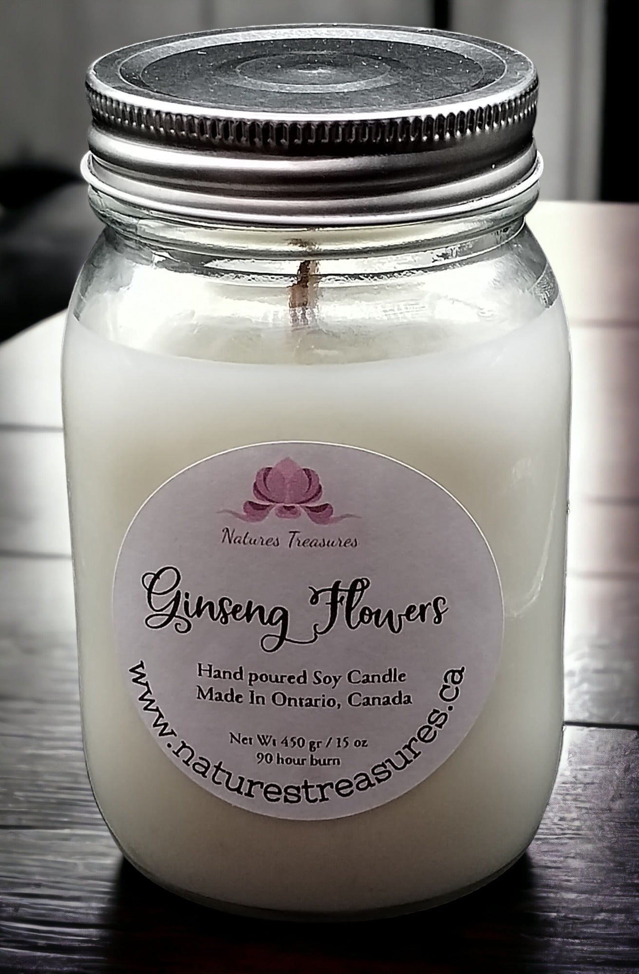 Ginseng Soy Wax Candle - Mason Jar 80+Hours
