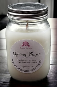Ginseng Soy Wax Candle - Mason Jar 80+Hours