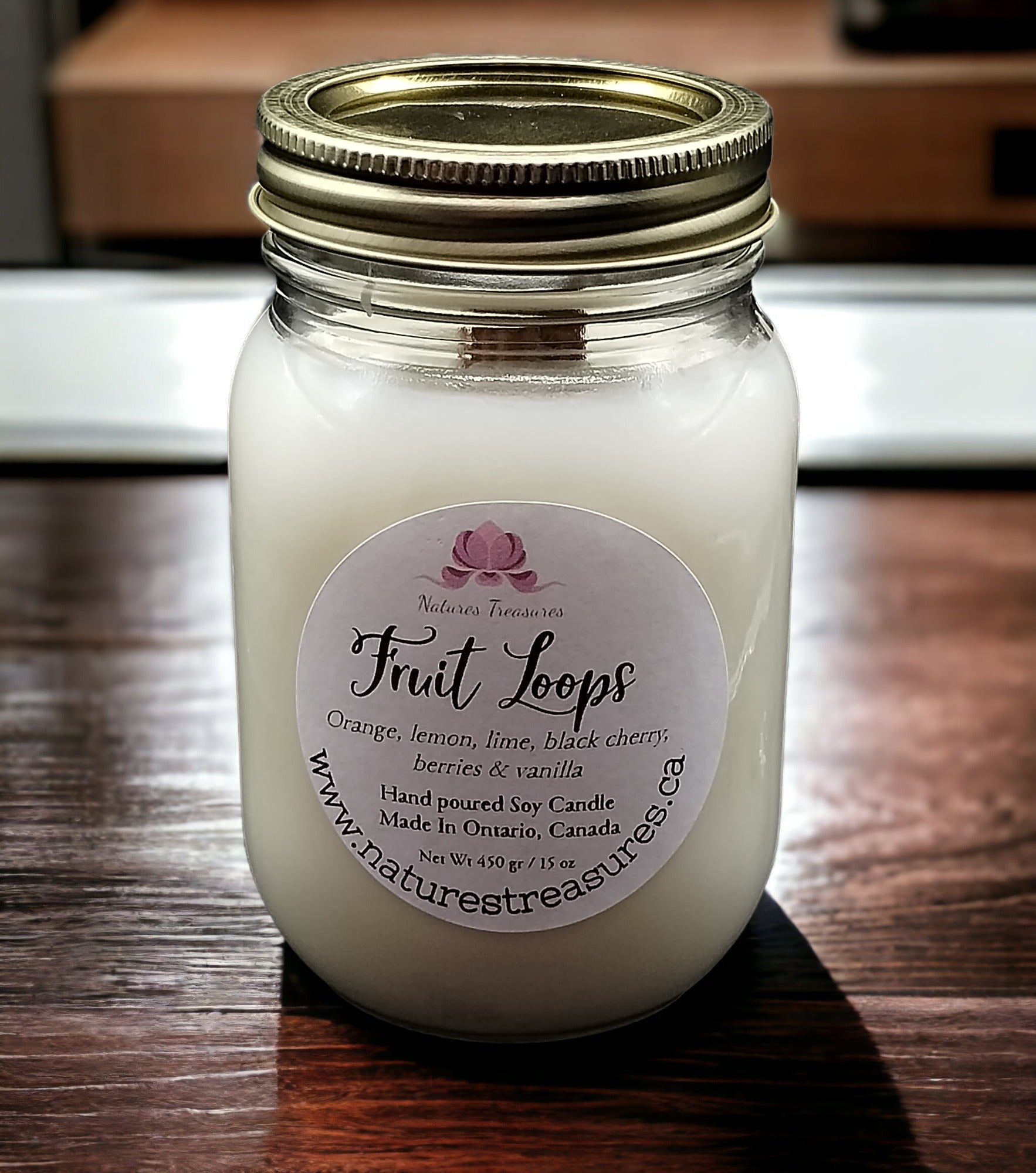 Fruit Loops Soy Wax Candle - Mason Jar 80+ Hours