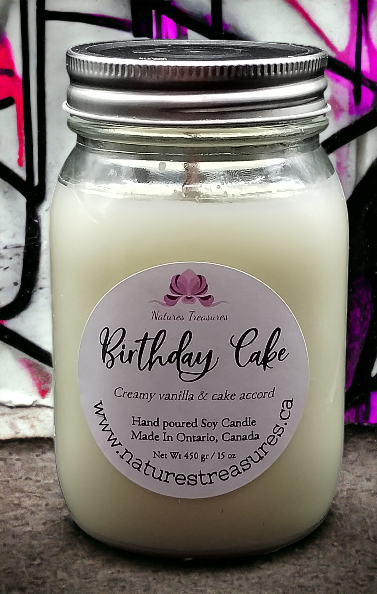 Birthday Cake Soy Wax Candle - Mason Jar 80+ Hours