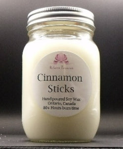 Cinnamon Sticks Soy Wax Candle - Mason Jar 80+Hours
