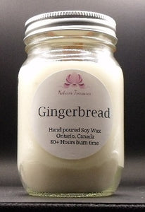 Gingerbread Soy Wax Candle - Mason Jar 80+ Hours