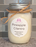 Pineapple Cilantro Soy Wax Candle - 16 oz Mason Jar