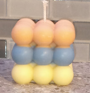 Bubble Cube Candle - Soy Wax - Unique Candle - Great Gift for Him/Her