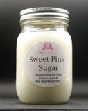 Sweet Pink Sugar Soy Mason Jar - 80+ hours