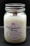 Grapefruit Rosemary Wax Candle - Mason Jar 80+ Hours