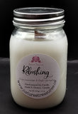 Refreshing (Cucumber & Melon) Soy Wax Candle - Mason Jar 80+Hours